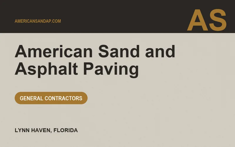 American Sand and Asphalt Paving in Lynn Haven, Florida