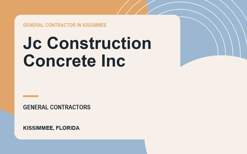 Jc Construction Concrete Inc in Kissimmee, Florida