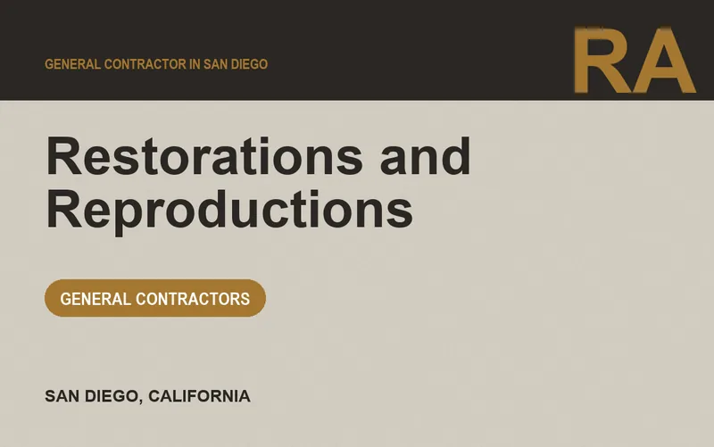 Restorations and Reproductions in San Diego, California