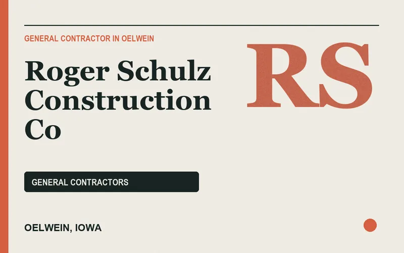 Roger Schulz Construction Co in Oelwein, Iowa