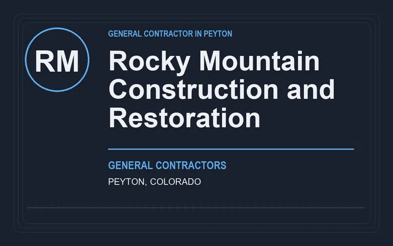 Rocky Mountain Construction and Restoration in Peyton, Colorado