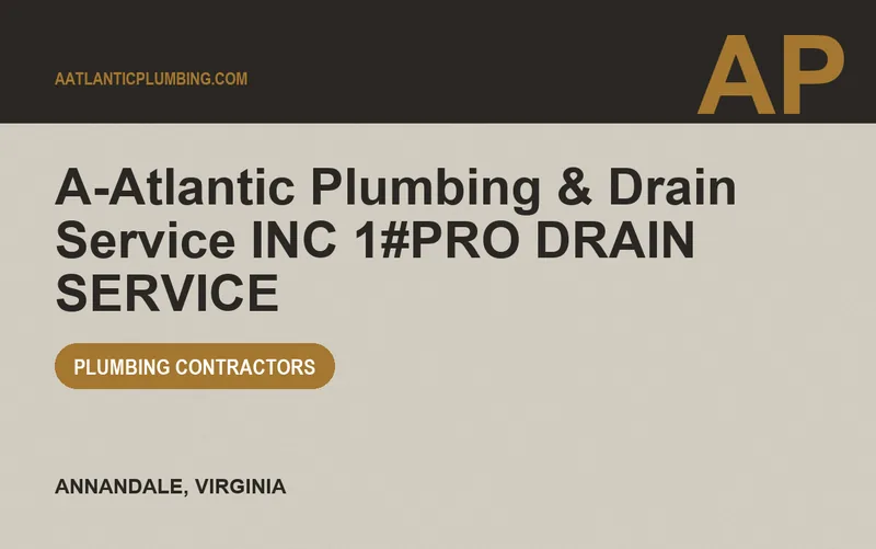 A-Atlantic Plumbing & Drain Service INC 1#PRO DRAIN SERVICE in Annandale, Virginia