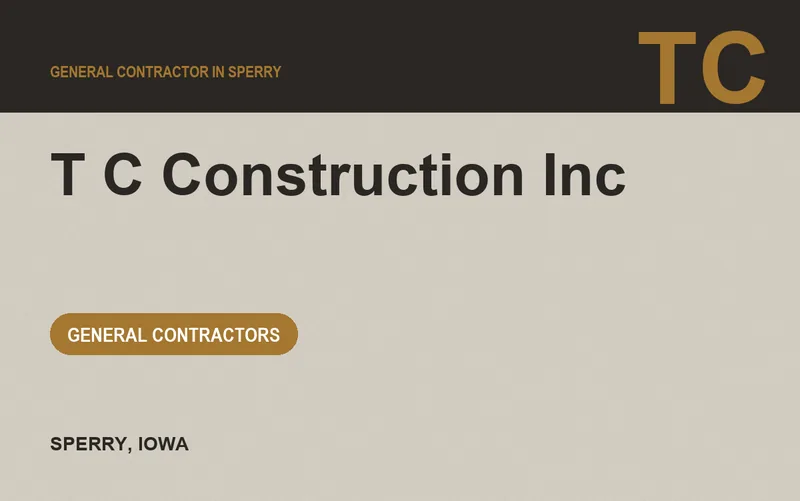 T C Construction Inc in Sperry, Iowa