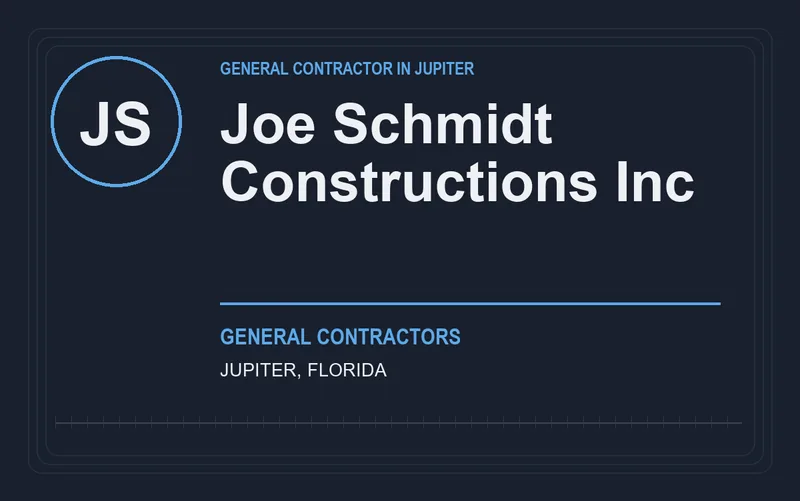 Joe Schmidt Constructions Inc in Jupiter, Florida