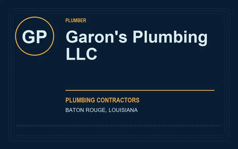 Garon's Plumbing LLC in Baton Rouge, Louisiana