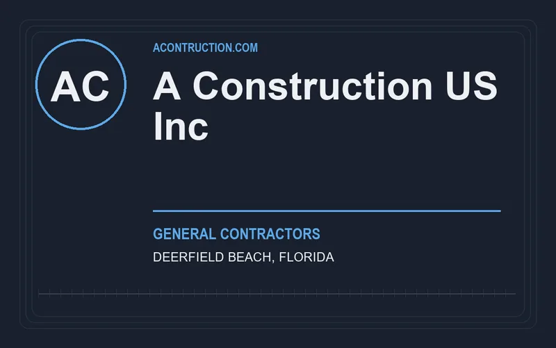 A Construction US Inc in Deerfield Beach, Florida