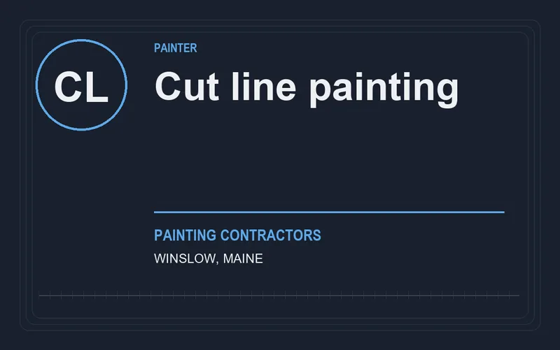 Cut line painting in Winslow, Maine