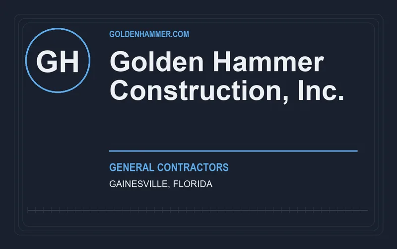 Golden Hammer Construction, Inc. in Gainesville, Florida