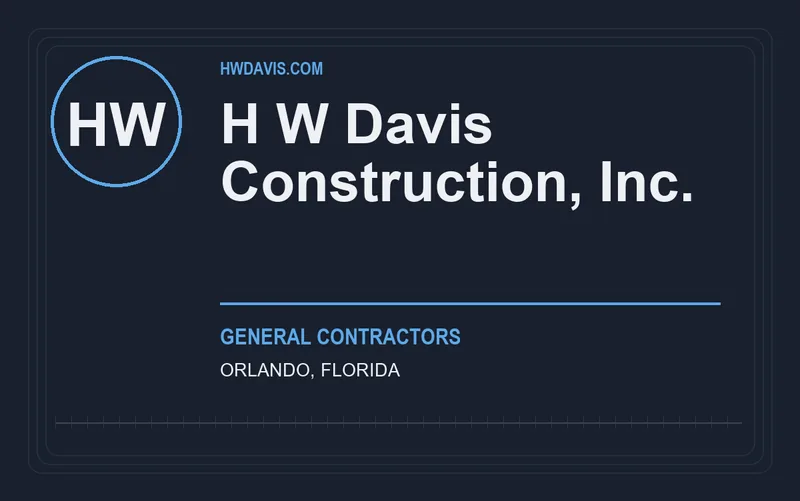 H W Davis Construction, Inc. in Orlando, Florida