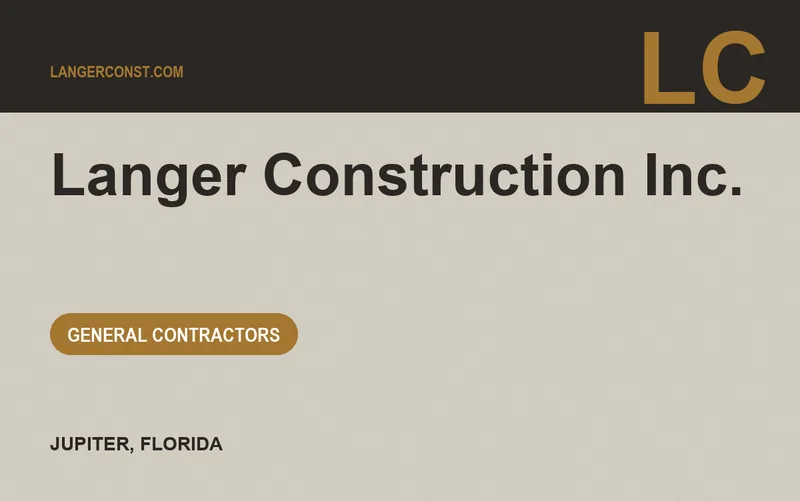 Langer Construction Inc. in Jupiter, Florida