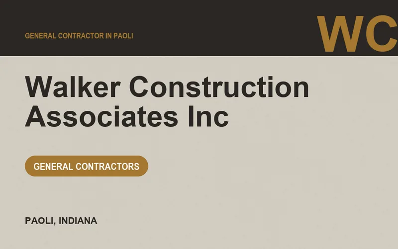 Walker Construction Associates Inc in Paoli, Indiana