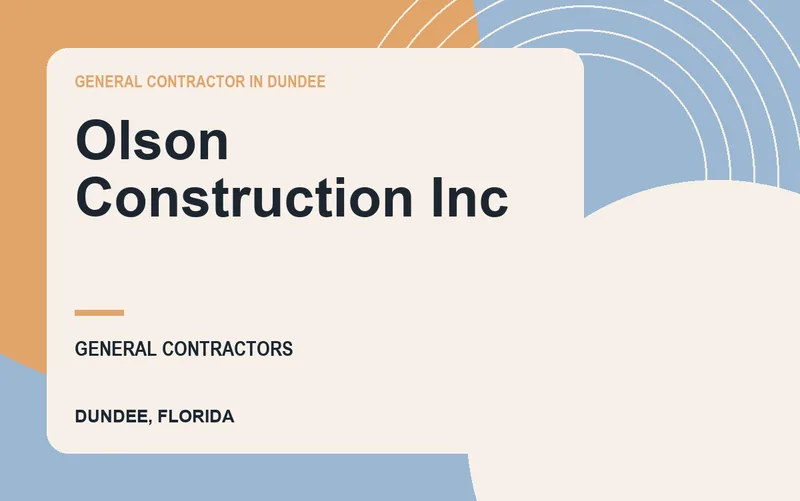 Olson Construction Inc in Dundee, Florida