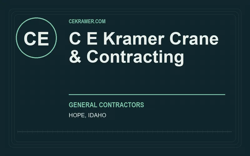 C E Kramer Crane & Contracting in Hope, Idaho