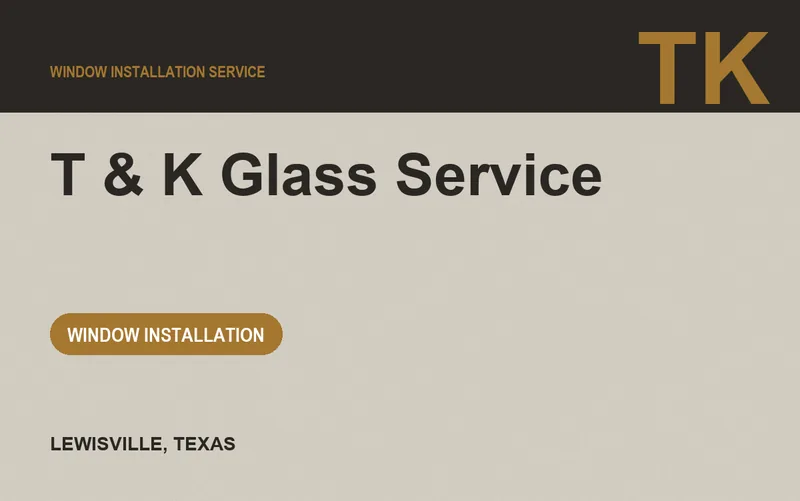 T & K Glass Service in Lewisville, Texas