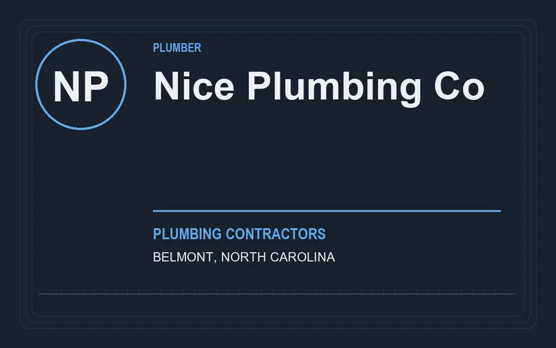 Nice Plumbing Co in Belmont, North Carolina