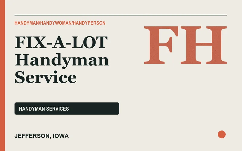 FIX-A-LOT Handyman Service in Jefferson, Iowa