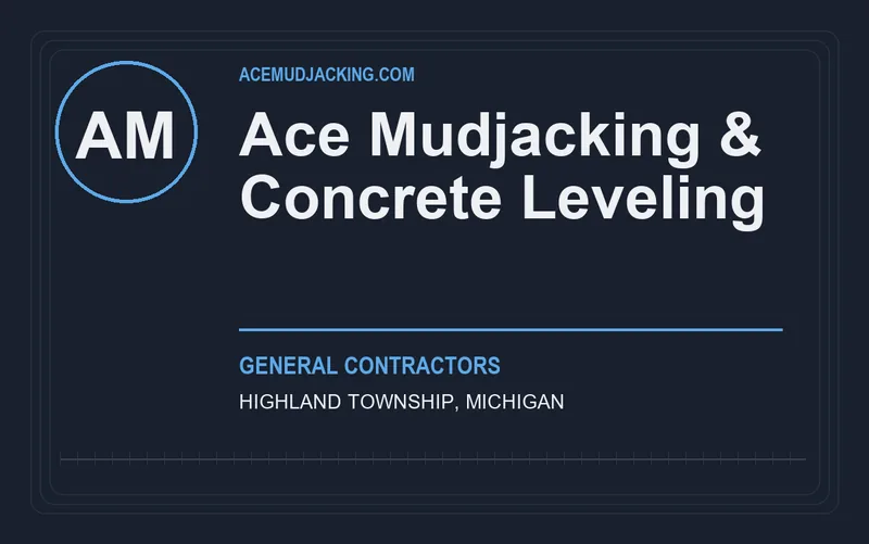 Ace Mudjacking & Concrete Leveling in Highland Township, Michigan