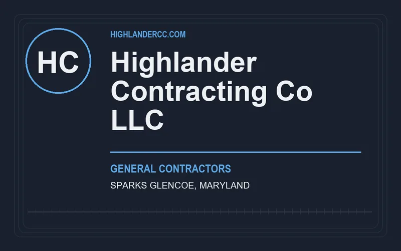 Highlander Contracting Co LLC in Sparks Glencoe, Maryland