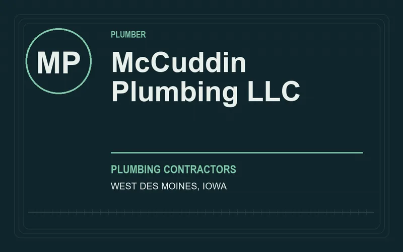 McCuddin Plumbing LLC in West Des Moines, Iowa