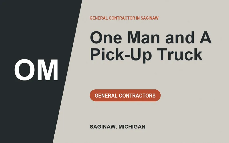 One Man and A Pick-Up Truck in Saginaw, Michigan