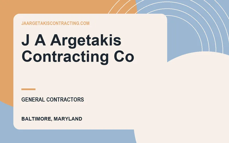 J A Argetakis Contracting Co in Baltimore, Maryland