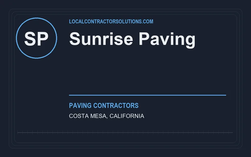Sunrise Paving in Costa Mesa, California