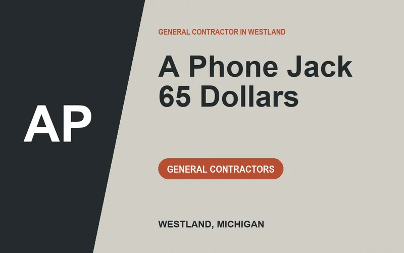 A Phone Jack 65 Dollars in Westland, Michigan