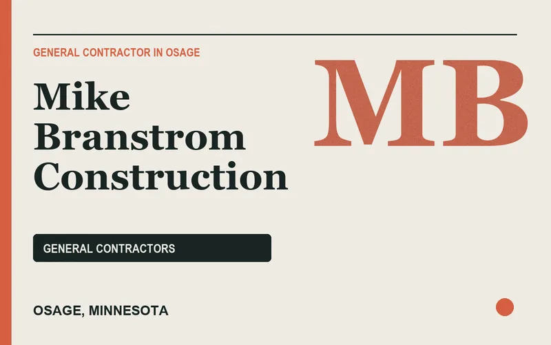 Mike Branstrom Construction in Osage, Minnesota