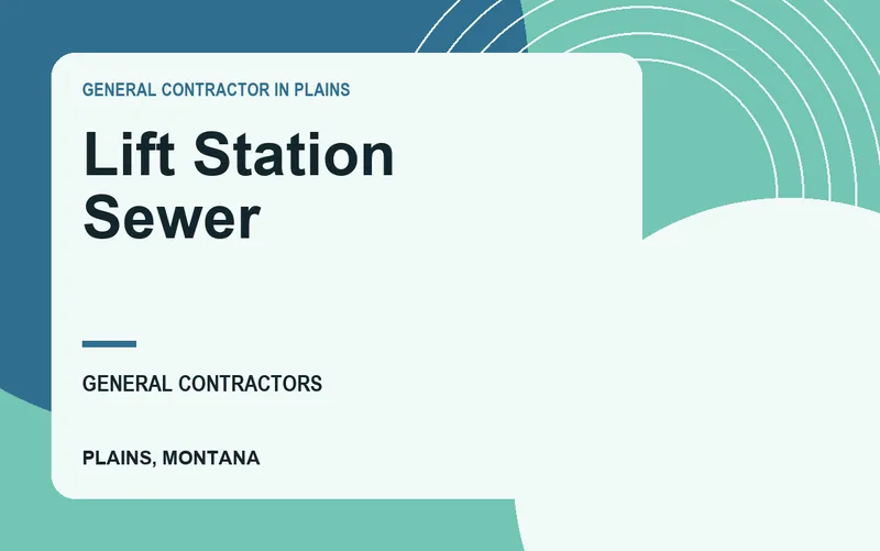 Lift Station Sewer in Plains, Montana