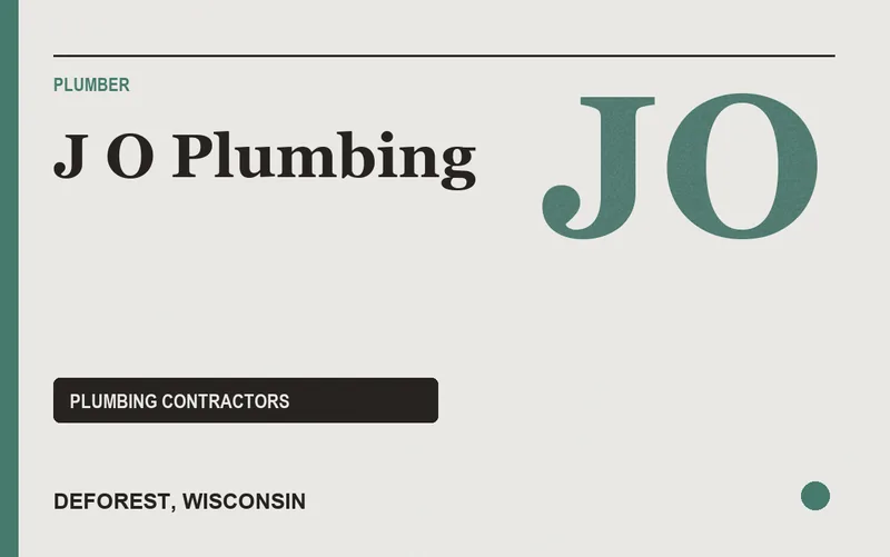J O Plumbing in DeForest, Wisconsin