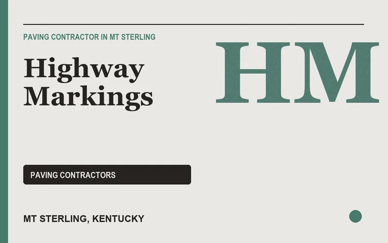 Highway Markings in Mt Sterling, Kentucky