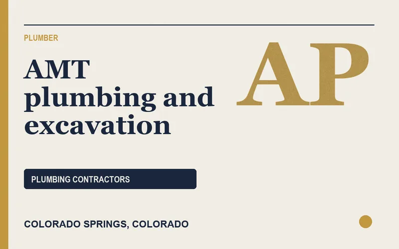 AMT plumbing and excavation in Colorado Springs, Colorado