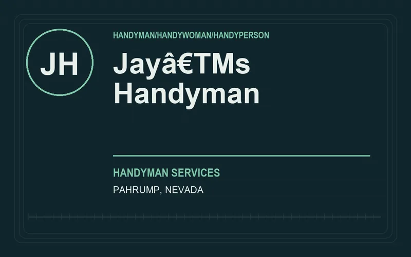 Jayâ€TMs Handyman in Pahrump, Nevada