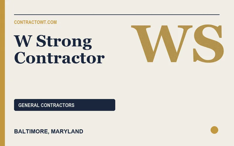 W Strong Contractor in Baltimore, Maryland