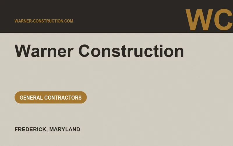 Warner Construction in Frederick, Maryland