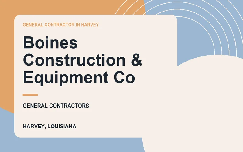 Boines Construction & Equipment Co in Harvey, Louisiana