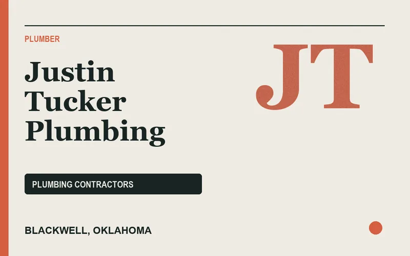 Justin Tucker Plumbing in Blackwell, Oklahoma