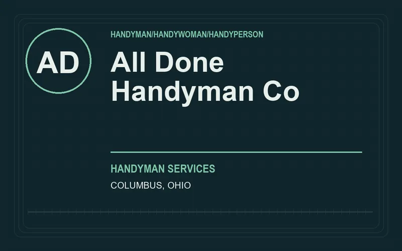 All Done Handyman Co in Columbus, Ohio
