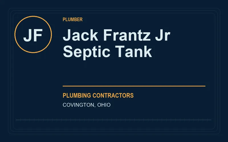 Jack Frantz Jr Septic Tank in Covington, Ohio