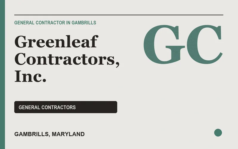 Greenleaf Contractors, Inc. in Gambrills, Maryland
