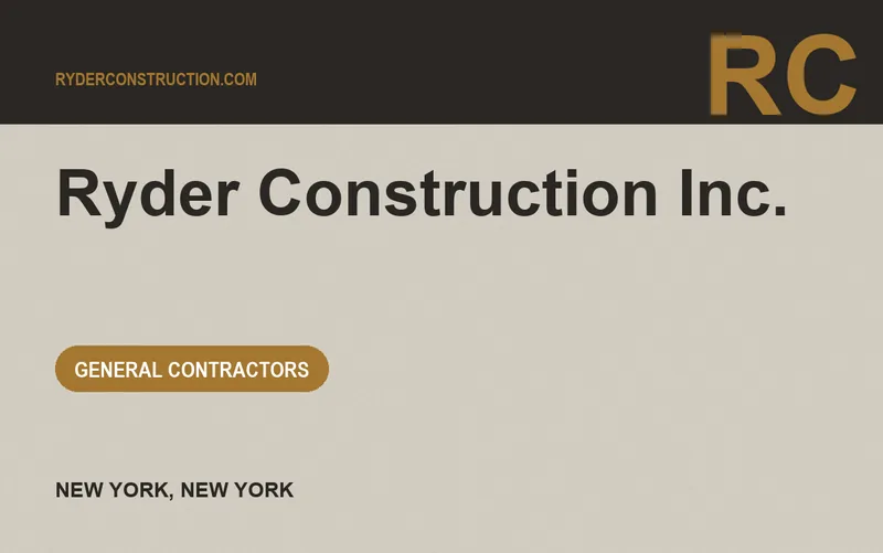 Ryder Construction Inc. in New York, New York