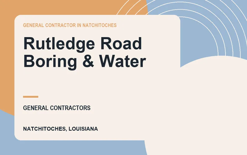 Rutledge Road Boring & Water in Natchitoches, Louisiana