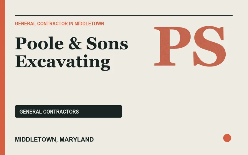Poole & Sons Excavating in Middletown, Maryland