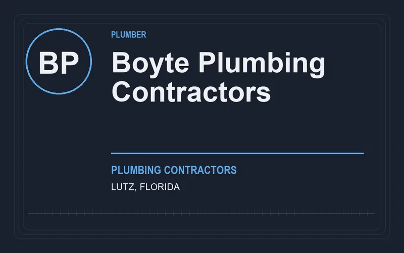 Boyte Plumbing Contractors in Lutz, Florida