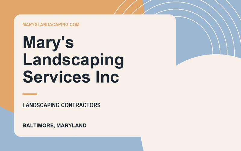 Mary's Landscaping Services Inc in Baltimore, Maryland