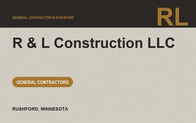 R & L Construction LLC in Rushford, Minnesota