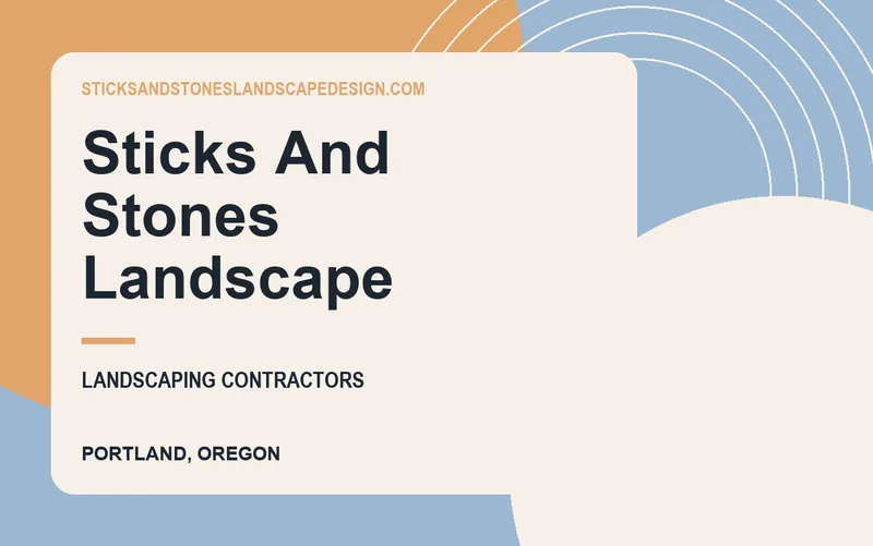 sticks and stones landscape in Portland, Oregon