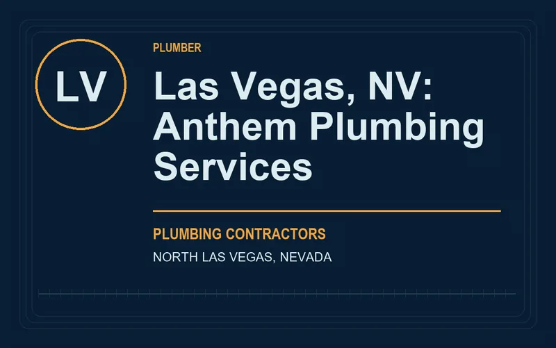 Las Vegas, NV: Anthem Plumbing Services in North Las Vegas, Nevada