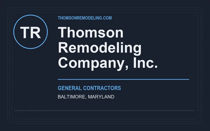 Thomson Remodeling Company, Inc. in Baltimore, Maryland