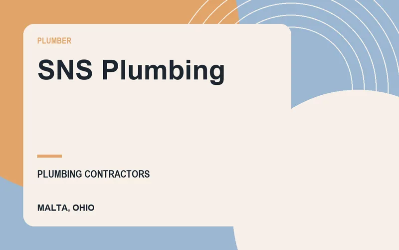 SNS Plumbing in Malta, Ohio